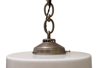 Art Deco Pendant Lamp with Original Milk Glass Shade, 1930s